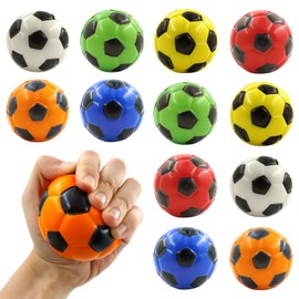 Mini Football Pack of 12, Mini Sports Balls, Foam Balls, Stress Ball Children, Softball Football, Anti-Stress Ball, Small Football, Stress Balls for Children and Adults