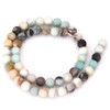14mm Mixed Color Amazonite Frosted Matte Beads for Jewelry Making