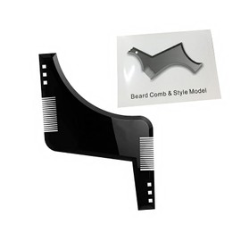 Beard Shaping Tool, Beard Lineup Tool with Inbuilt Comb, Beard Stencil Beard Template for Men, Curve Step Cut Beard Shaper for Line Up & Edging