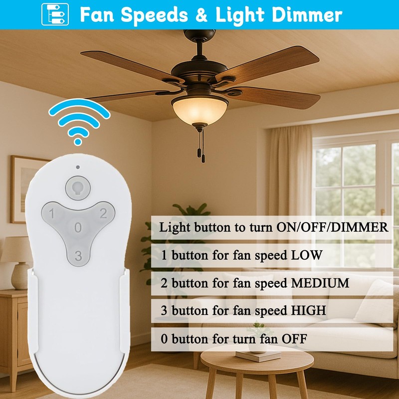 Ceiling Fan Remote Control Replacement for Harbor Breeze, Replace for