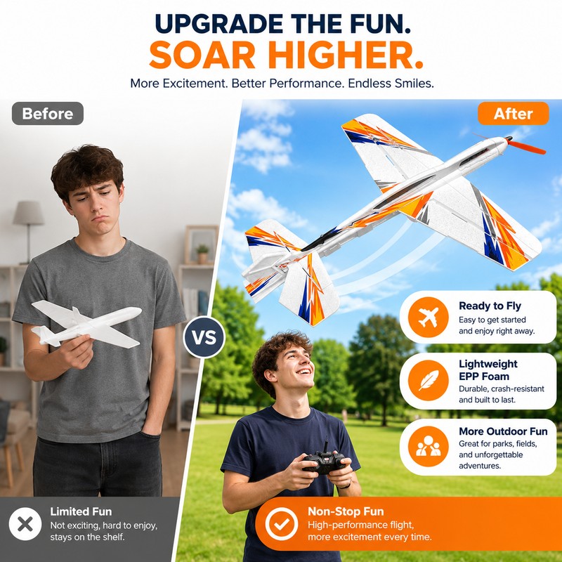 4CH Brushless RC Airplane for Indoor & Park Flying –