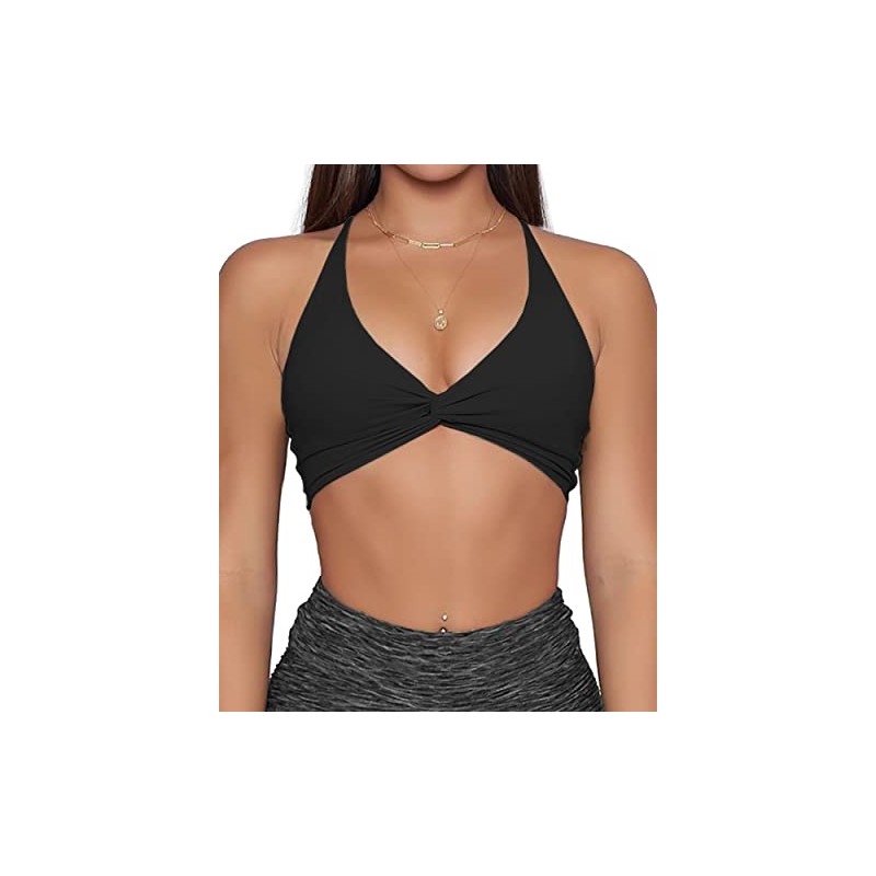 Danysu Backless Sports Bra Women's Buttery Soft Workout Tops with
