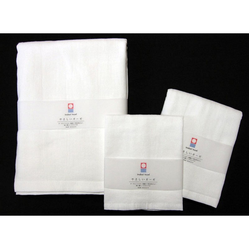 丸山タオル 今治タオル フェイスタオル やさしいガーゼ 吸水 速乾 ガーゼ 白 約34×80cm