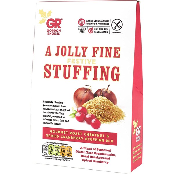 Jolly Fine Festive Gluten Free Gourmet Roast Chestnut & Spiced Cranberry Stuffing Mix