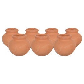 VICASKY Mini Macetas De Arcilla 7 Piezas De Maceta De Terracota Macetas De Barro Hechas a Mano 7 Piezas, Mini Macetas De Terracota para Suculentas, DecoracióN De Plantas En Miniatura