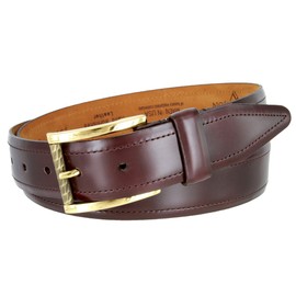 LeJon Smooth Mens Dress Belt Hand Brushed Leather 1-1/4" (32mm) Wide