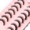 Faux Mink Eyelashes 8-10mm with Clear Band, 100% Handcrafted, Fluffy
