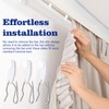 60 Sets Plastic Curtain Clips with Hook, Drapery Hooks for