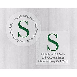 Clear Initial Address Stickers, Transparent Initial Return Address Labels, Envelope Seals (#461-C)