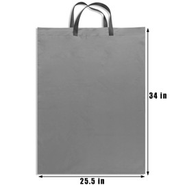 LOLOMLO Extra Large Canvas Laundry Bags with Handles & Drawstring Closure, Heavy Duty Tears Resistant Clothes Storage Travel Bags,25.5"x34",Dark Grey