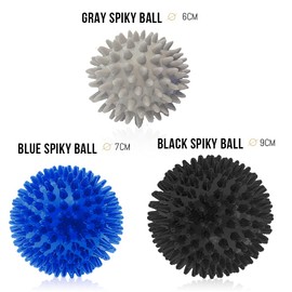 [Spikey Massage Ball Set] 3 x Spiky Ball - Spiky Massage Balls 6,7 & 9 CM - Spikey Ball Hard and 2x Medium, Includes Free Video Instructions, Booklet & Bag – Premium Set