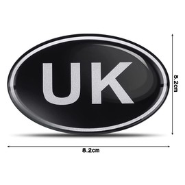 Jagowa 4 Pcs UK Car Stickers 3D Stereo UK Car Stickers Oval for Car Motorcycle Windows