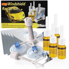 Alncxde Windshield Crack Repair Kit, Windshield Repair Kit for Chips and Cracks, 4 Pcs Car Glass Repair Kit, Cracks Gone Glass Repair Kit Automotive Quick Fix for Chips