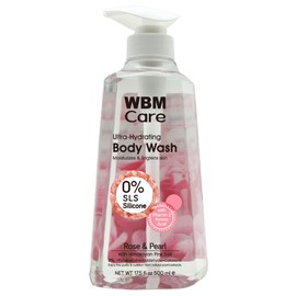 WBM Care Body Wash, For All the Skin Types, Formulated with Rose & Pearl Extracts with Himalayan Pink Salt, Ultra Moisturizing & Soothing, Shower Gel, 17.5 fl oz