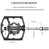 GEWAGE Mountain Bike Pedals- Dual Function Bicycle Flat Pedals and