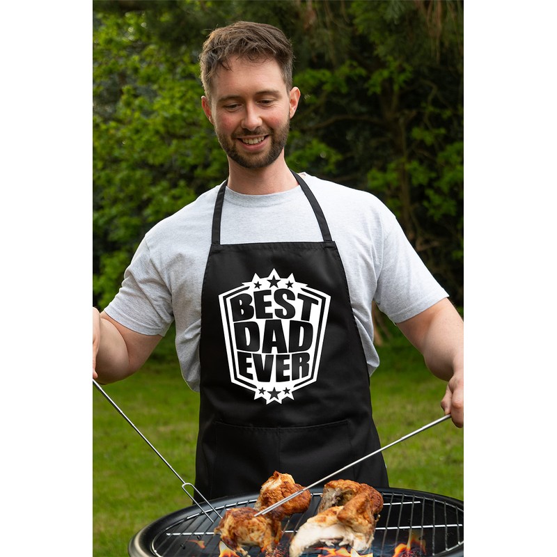 Print4U Best Dad Ever Fathers Day BBQ Cooking Novelty Apron
