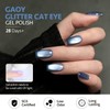 GAOY Jelly Blue Cat Eye Gel Nail Polish, 16ml Glitter