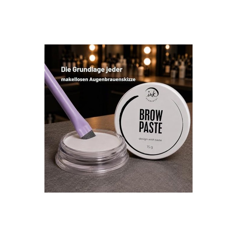 Ink Permanent Eyebrow Mapping Kit - With Setting Powder, Brush,
