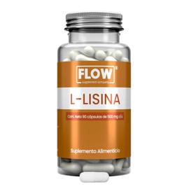L-Lisina 500 mg - 90 Cápsulas - L Lisina Lysine - Suplemento Alimenticio Sin Gluten y Aditivos - Apto para Dietas Keto - L-Lysine - Sin Azúcar - Flow Supplements