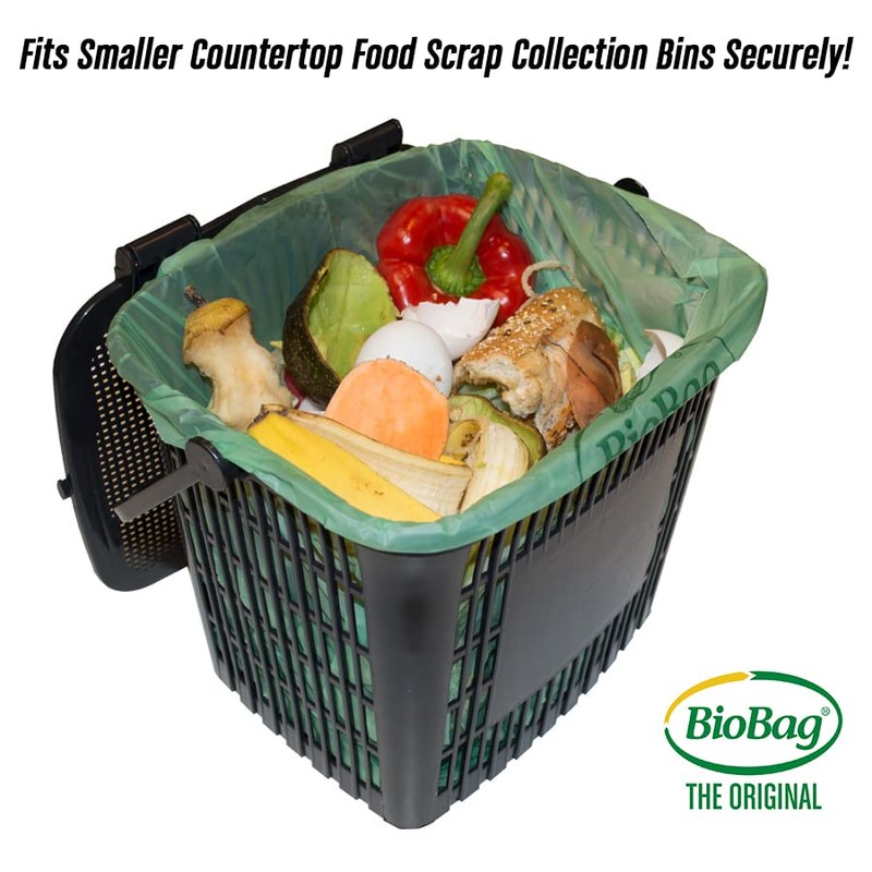 2.6 Gallon Compostable Food Scrap Bags by BioBag, 100 Count,