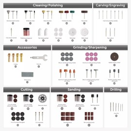 DEPSTECH Rotary Tool 420Pcs Accessory Set Universal Kit Fit All Tool for Carving