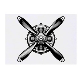 Azeeda 'Flugzeugpropeller' Temporäres Tattoo - Hautfreundlicher & Ungiftiger Abziehbild · Wasserfest (TO00085431)