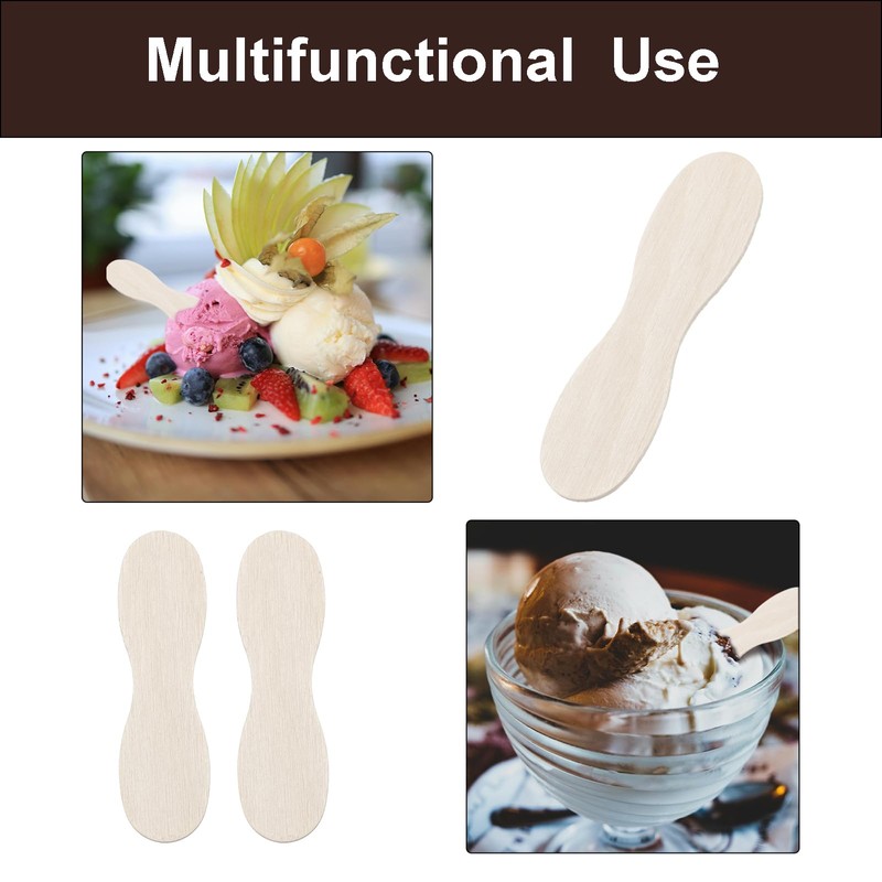 DMiotech 100 Pack 24" x 0.6" Wooden Ice Cream Paddle