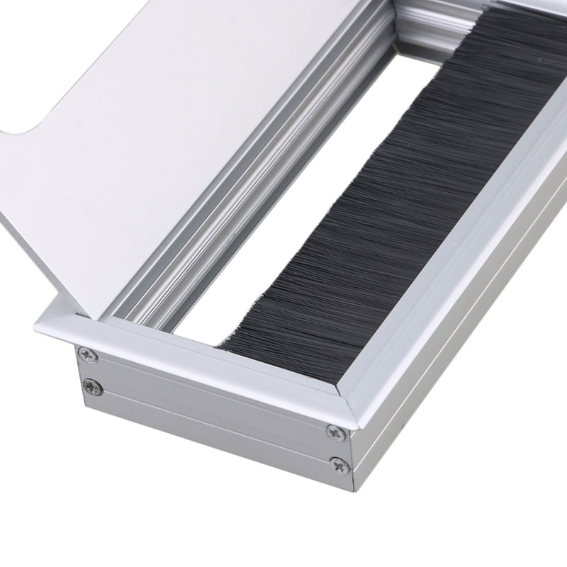 BQLZR 2 x Square Table Cable Grommet Rectangular Desk Rectangle