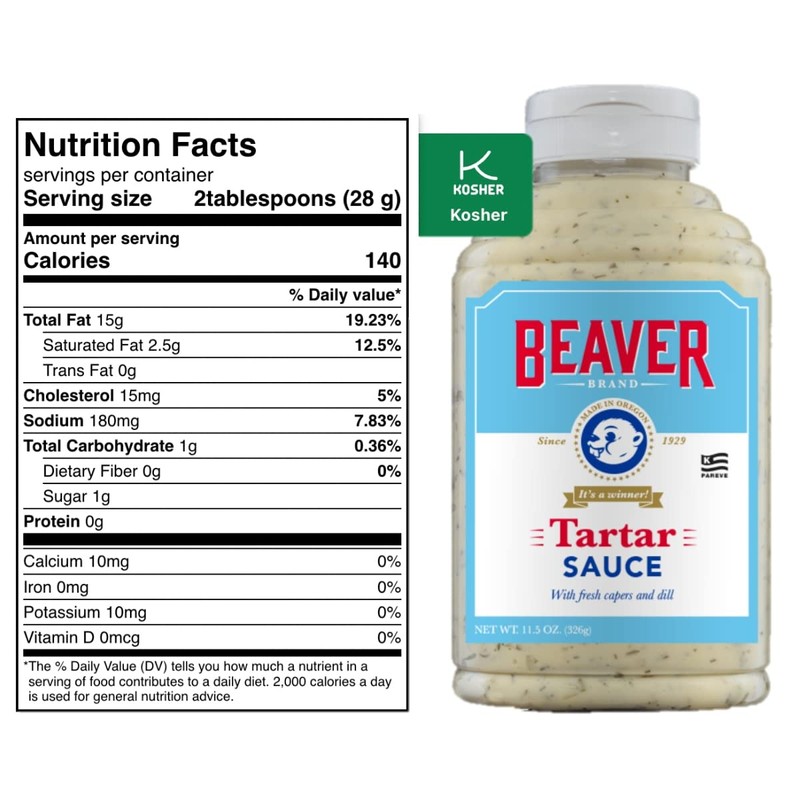 Beaver Brand Tartar Sauce, 11.5 oz (Pack of 6)