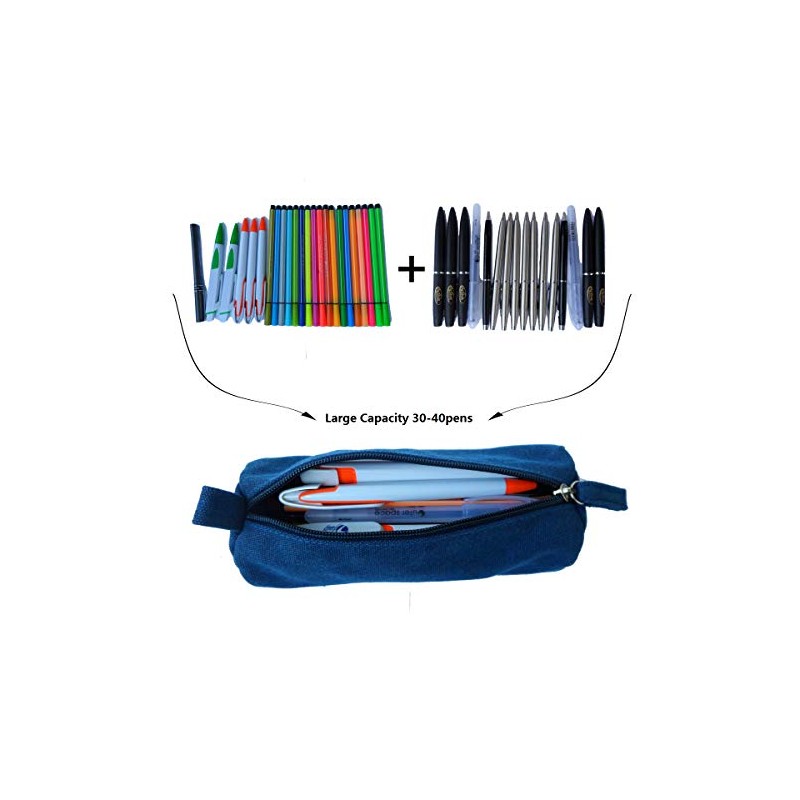 Bolsa de lápices portátil de lona pesada y práctica funda