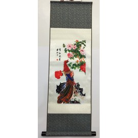 Chinese Phoenix Silk Scroll / Picture Scroll / Wall Scroll -(S150)