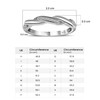 TJC White Cubic Zirconia CZ Crossover Ring for Women in