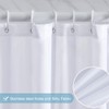 Furlinic Textile Shower Curtain Made of Fabric, Anti-Mould, Waterproof, Washable
