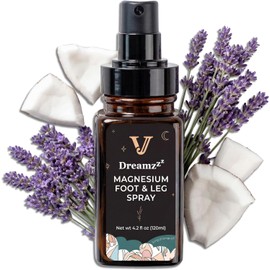 Jane Vine Dreamzzz Magnesium Spray for Feet and Sleep – Blended Formula Magnesium Oil with Lavender & Coconut Oil - Topical Magnesium Body Foot and Leg Spray for Women - Reduced Stickiness - 4.2 oz
