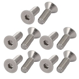Sourcingmap 1/4-20 x 3/4" 304 Stainless Steel Flat Head Hex Socket Cap Screw 10pcs