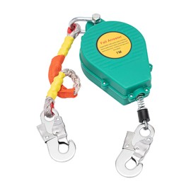 23ft Self Retracting Lifeline, 330lbs Fall Arrester Protection, Fall Protection Lanyard with Double Brake System for Working High Above The Ground, Engineering Construction, Electrical Maintenance