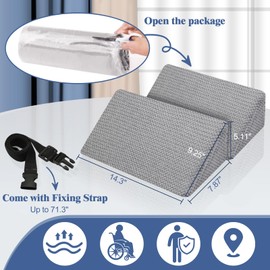 Lateral Support for Wheelchair Lateral Support Cushion Wheelchair Accessories Foam Wedge Pillows Contoured Wheelchair Cushion Side Padding Lateral Foam Wedge for Elderly Wheelchair Side Cushion