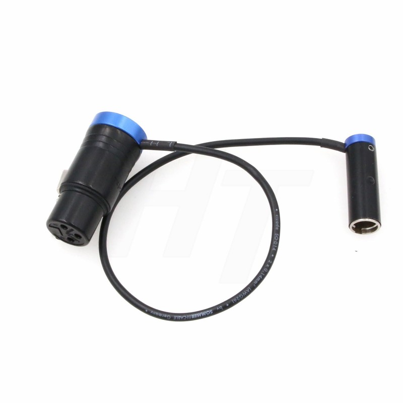 HangTon 40cm Blue Right Angle Flat Profile Audio Mixer Cable