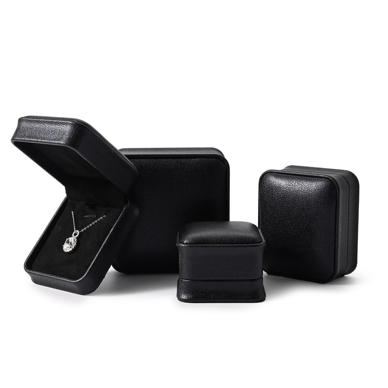 Oirlv PU Leather Bracelet Box Black Bangle Organiser Box Bangle