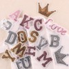 JIHUOO 28 Pieces Sequin Letters A-Z Alphabet Appliques Glitter Letters