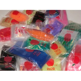 1010 Original Mixed Assorted Designs/Colors Mini Reclosable 2.5mil Plastic Baggies 10 packs/1000 Bags