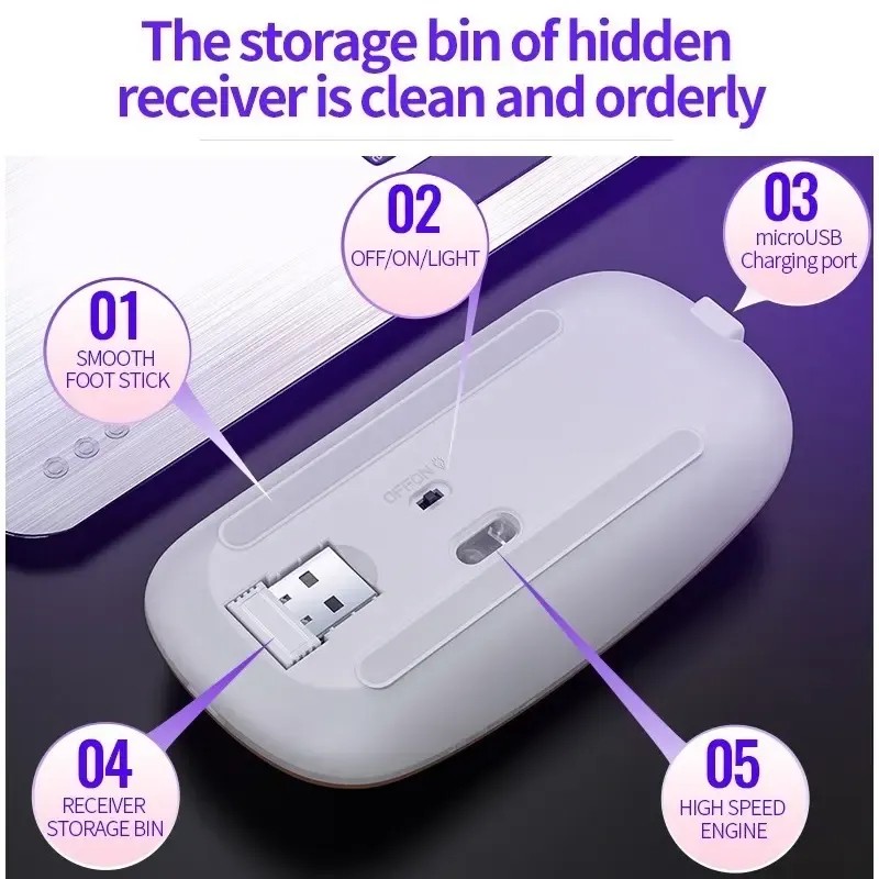 Mouse gamer de juego inalámbrico Yindiao Inalámbrico con USB A2