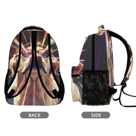 KOYI Labrador Dog Backpack for Kids - Crazy Lazer DJ Labrador with Sunglasses School Backpack - Funny Animal Bookbag for Girls and Boys - Children Daypack Travel Laptop Backpack, 16.5 Inch