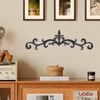 OYEFLY Metal Scroll Wall Art Decor,Rustic Iron Wall Medallion (style