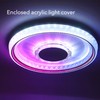 KZU Ceiling Light, 19" LED RGB Light with Bluetooth Speaker,