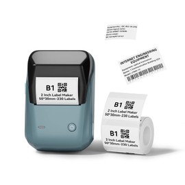 NIIMBOT Barcode Label Printer B1 Label Printer for Small Business, Bluetooth Label Maker with Tape, Address Label Maker for Mailing, Business & Shipping Labels, Compatible with Phone & Computer, Blue