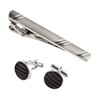 TIE G Stripe Plaid Mens Ties Set in Black Gift