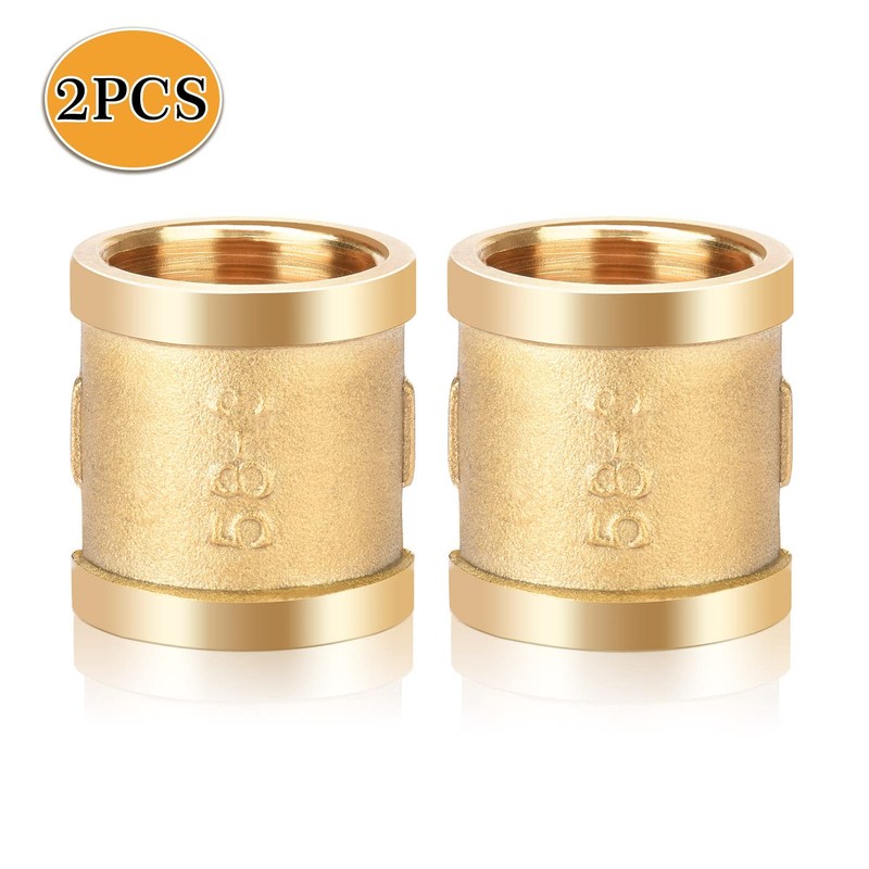 Nutmanel Brass Sleeve 1/2 Inch 2 x Female Thread Connector