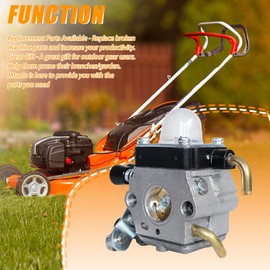 Mtanlo Carburettor for Stihl FS38 HS45 FS55 HS45 Lawnmower with ZAMARB-99 Repair Kit for Carburettor L7T/BPMR7A Spark Plug MS180 Fuel Filter K45 Oil Bubbles