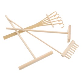 FRCOLOR 4PCS Mini Zen Garden Rake Set Bamboo Rake Tools for Home Office Decor Elegant Sand and Rock Accessories Mindfulness Practice and Decorative Use